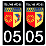 05 HAUTES ALPES - Stickers for license plates, available for CAR and MOTORCYCLE