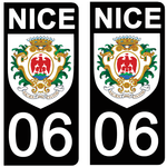 06 NICE - Stickers for license plates, available for CAR and MOTORCYCLE