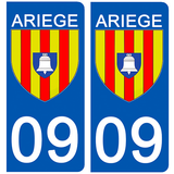 09 ARIEGES - Stickers for license plates, available for CAR and MOTORCYCLE