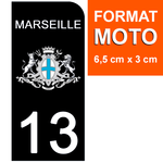 13 MARSEILLE - Stickers for license plates, available for CAR and MOTORCYCLE