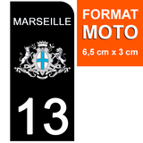 13 MARSEILLE - Stickers for license plates, available for CAR and MOTORCYCLE