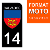 14 CALVADOS - Stickers for license plates, available for CAR and MOTORCYCLE