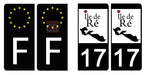 17 ÎLE DE RÉ - License plate stickers, available for CAR and MOTORCYCLE