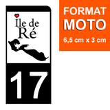 17 ÎLE DE RÉ - License plate stickers, available for CAR and MOTORCYCLE