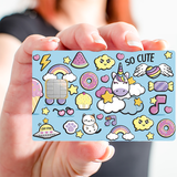SO CUTE - credit card sticker, 2 credit card formats available