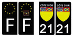 21 COTE D'OR - Stickers for license plates, available for CAR and MOTORCYCLE