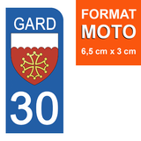 30 GARD - License plate stickers, available for CAR and MOTORCYCLE