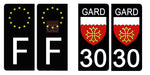 30 GARD - License plate stickers, available for CAR and MOTORCYCLE