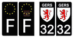 32 GERS - License plate stickers, available for CAR and MOTORCYCLE