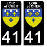 41 LOIR et CHER - Stickers for license plates, available for CAR and MOTORCYCLE