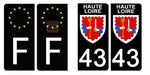 43 HAUTE LOIRE - Stickers for license plates, available for CAR and MOTORCYCLE