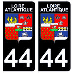 44 LOIRE ATLANTIQUE - Stickers for license plates, available for AUTO and MOTORCYCLE