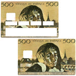 Pascal 500 francs - credit card sticker, 2 credit card formats available