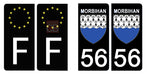 56 MORBIHAN - License plate stickers, available for CAR and MOTORCYCLE