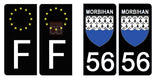 56 MORBIHAN - License plate stickers, available for CAR and MOTORCYCLE