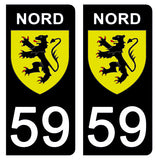 59 NORD - License plate stickers, available for CAR and MOTORCYCLE