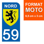 59 NORD - License plate stickers, available for CAR and MOTORCYCLE