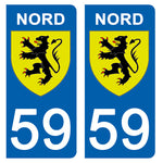 59 NORD - License plate stickers, available for CAR and MOTORCYCLE