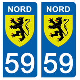 59 NORD - License plate stickers, available for CAR and MOTORCYCLE