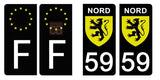 59 NORD - License plate stickers, available for CAR and MOTORCYCLE