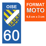 60 OISE - Stickers for license plates, available for CAR and MOTORCYCLE