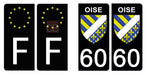 60 OISE - Stickers for license plates, available for CAR and MOTORCYCLE