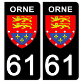 61 ORNE - Stickers for license plates, available for CAR and MOTORCYCLE