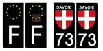 73 SAVOIE - Stickers for license plates, available for CAR and MOTORCYCLE