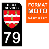 79 DEUX SEVRES - Stickers for license plates, available for CAR and MOTORCYCLE