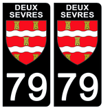 79 DEUX SEVRES - Stickers for license plates, available for CAR and MOTORCYCLE