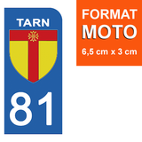 81 TARN - License plate stickers, available for CAR and MOTORCYCLE