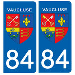 84 VAUCLUSE - Stickers pour plaque d'immatriculation, disponible pour AUTO et MOTO