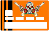 Catarina Calavera, la santa muorte, black &amp; orange- credit card sticker