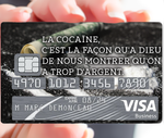 Money and Cocaine - bank card sticker
