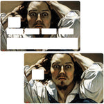The Desperate by Gustave Courbet - credit card sticker, 2 credit card formats available