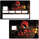 Tribute to Deadpool Gun's (fanart)- credit card sticker, 2 credit card sizes available