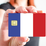 French flag - credit card sticker, 2 credit card formats available