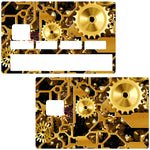 Gears- sticker for credit card, 2 credit card formats available