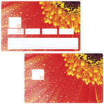 Red Daisy - credit card sticker, 2 credit card sizes available