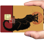 The black cat - credit card sticker