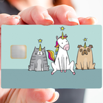 Unicorns do exist! - credit card sticker, 2 credit card formats available