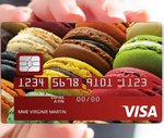 Macarons - credit card sticker, 2 credit card formats available