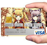 Manga Cats Girls - credit card sticker, 2 credit card sizes available