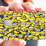Minions in bulk - credit card sticker, 2 credit card sizes available