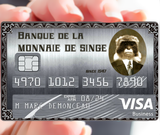 Monkey money - bank card sticker