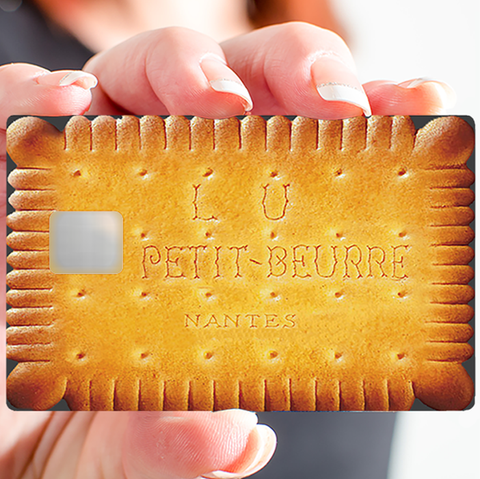 Petit beurre - credit card sticker, 2 credit card formats available