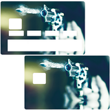 Pistol - credit card sticker, 2 credit card sizes available