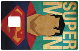 Worn Superman - credit card sticker