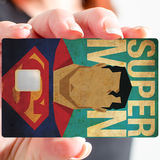 Worn Superman - credit card sticker