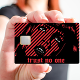 TRUST NO ONE - bank card sticker
